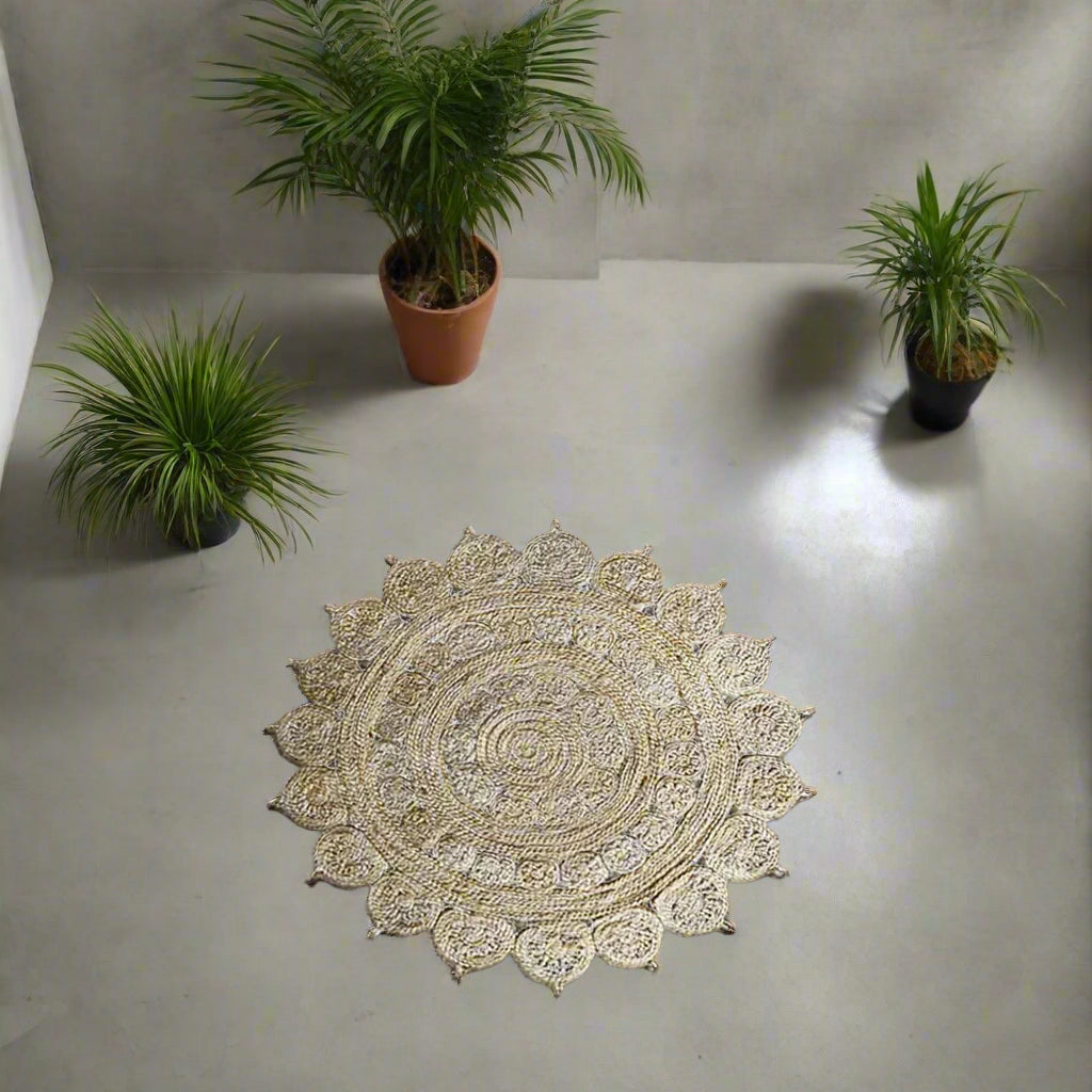 Splendid Circular Collection: Hand Woven Round Jute Area Rugs (Assorted Sizes and Colors)