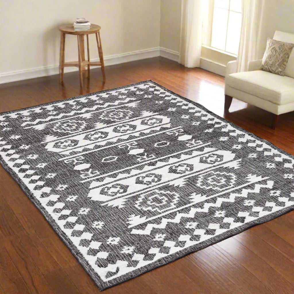 Hand Woven Kilim Jute Oriental Area Rug