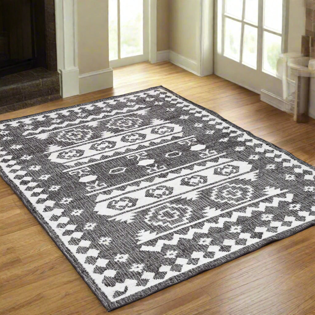 Hand Woven Kilim Jute Oriental Area Rug