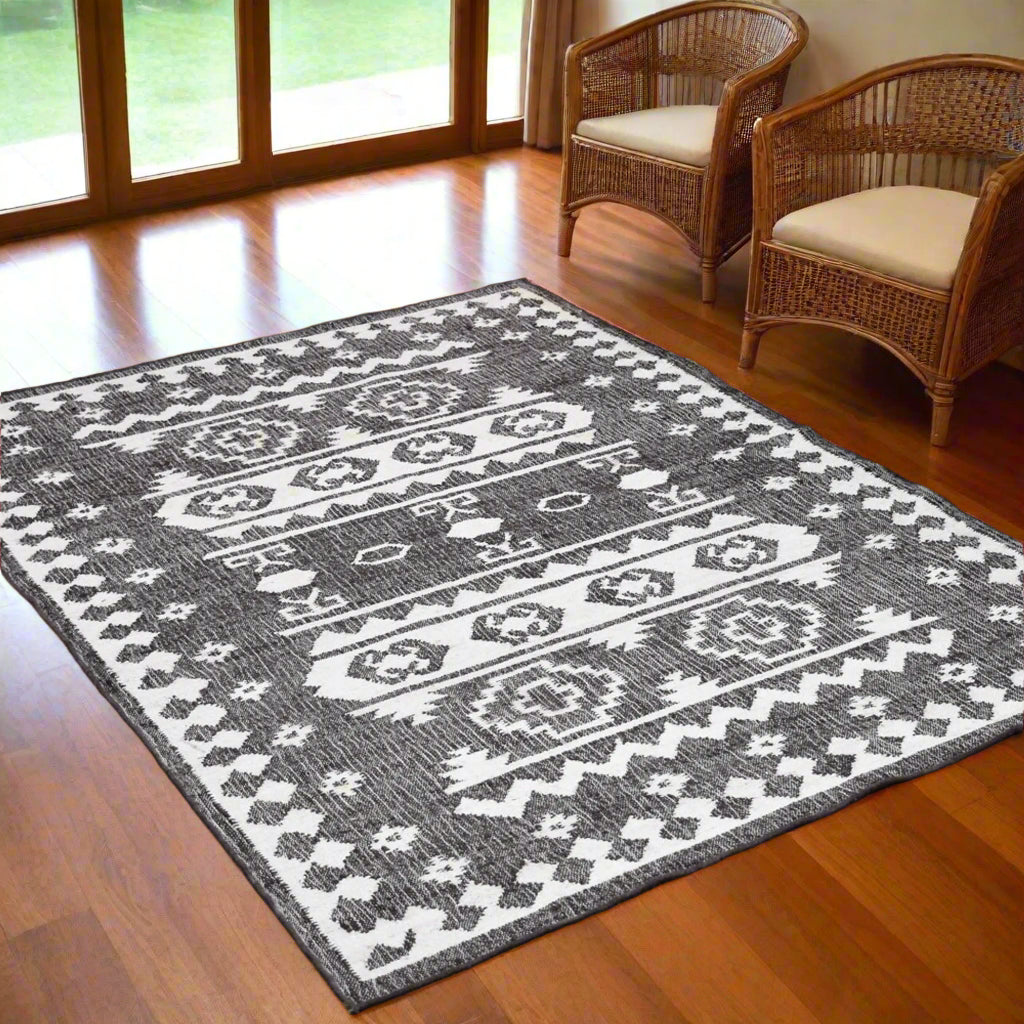 Hand Woven Kilim Jute Oriental Area Rug