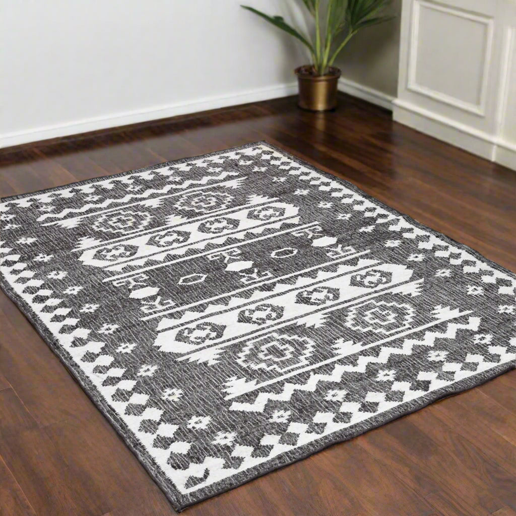 Hand Woven Kilim Jute Oriental Area Rug