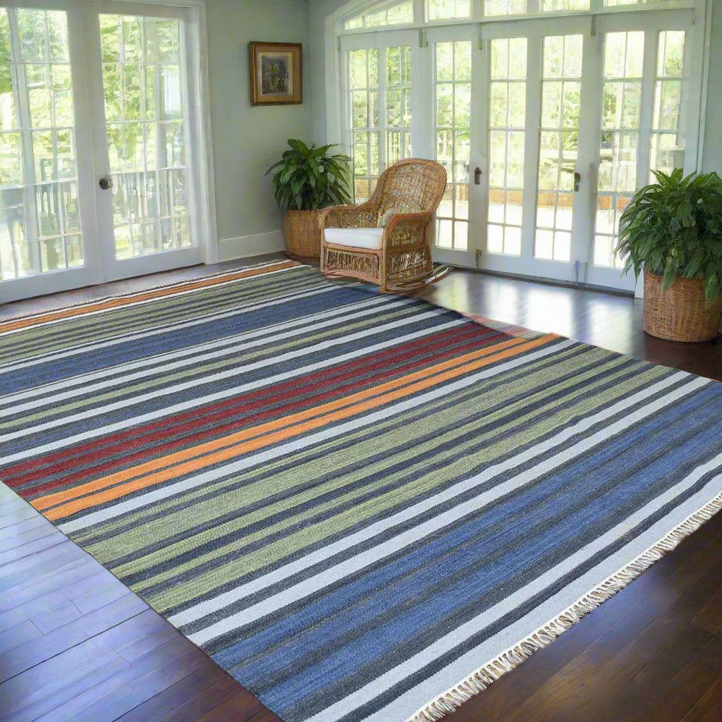 Kilim Collection: Hand Woven Flat Weave Wool Area Rugs (Assorted Colors, Patterns and Sizes)