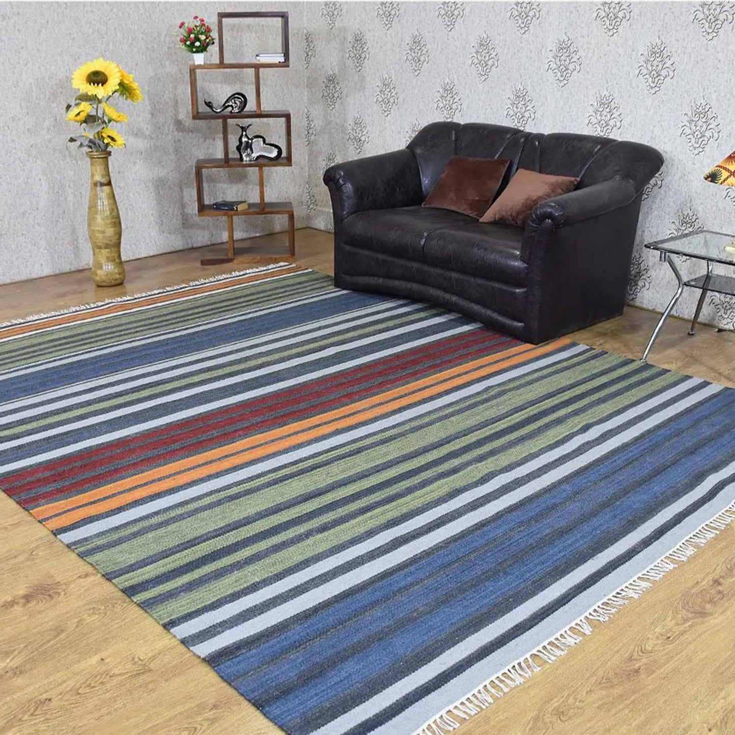 Hand-Woven Contemporary Kilim Wool Area Rugs - ASSORTED PATTERNS, COLORS AND STYLES