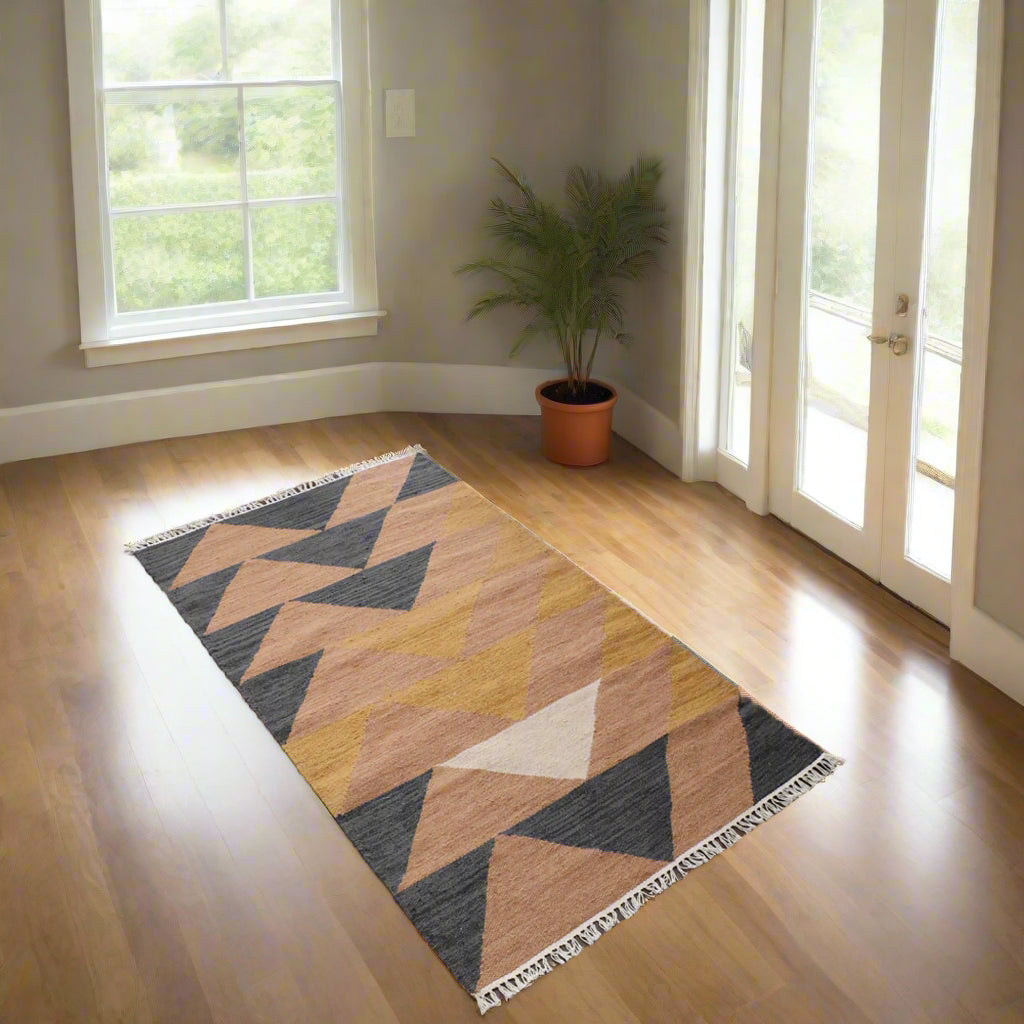 Bold Contemporaries Collection: Hand Woven Flat Weave Kilim Wool Area Rugs (Assorted Colors, Patterns and Sizes)