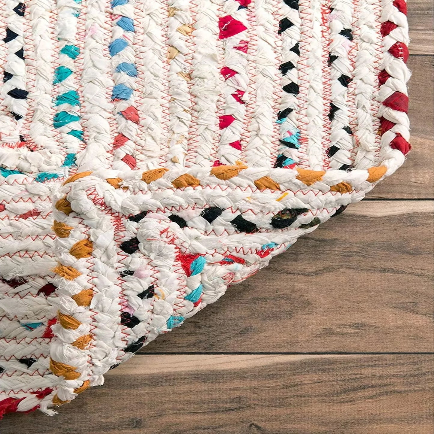 Bohemian Collection: Handmade Cotton and Jute Rag Rugs (Assorted Shapes and Sizes)