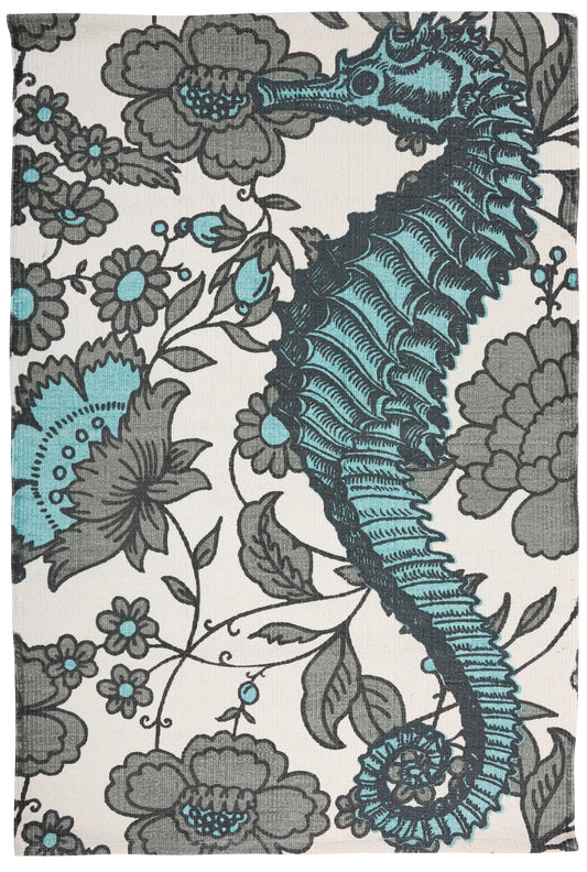 Floral Seahorse 24" x 36" Mat