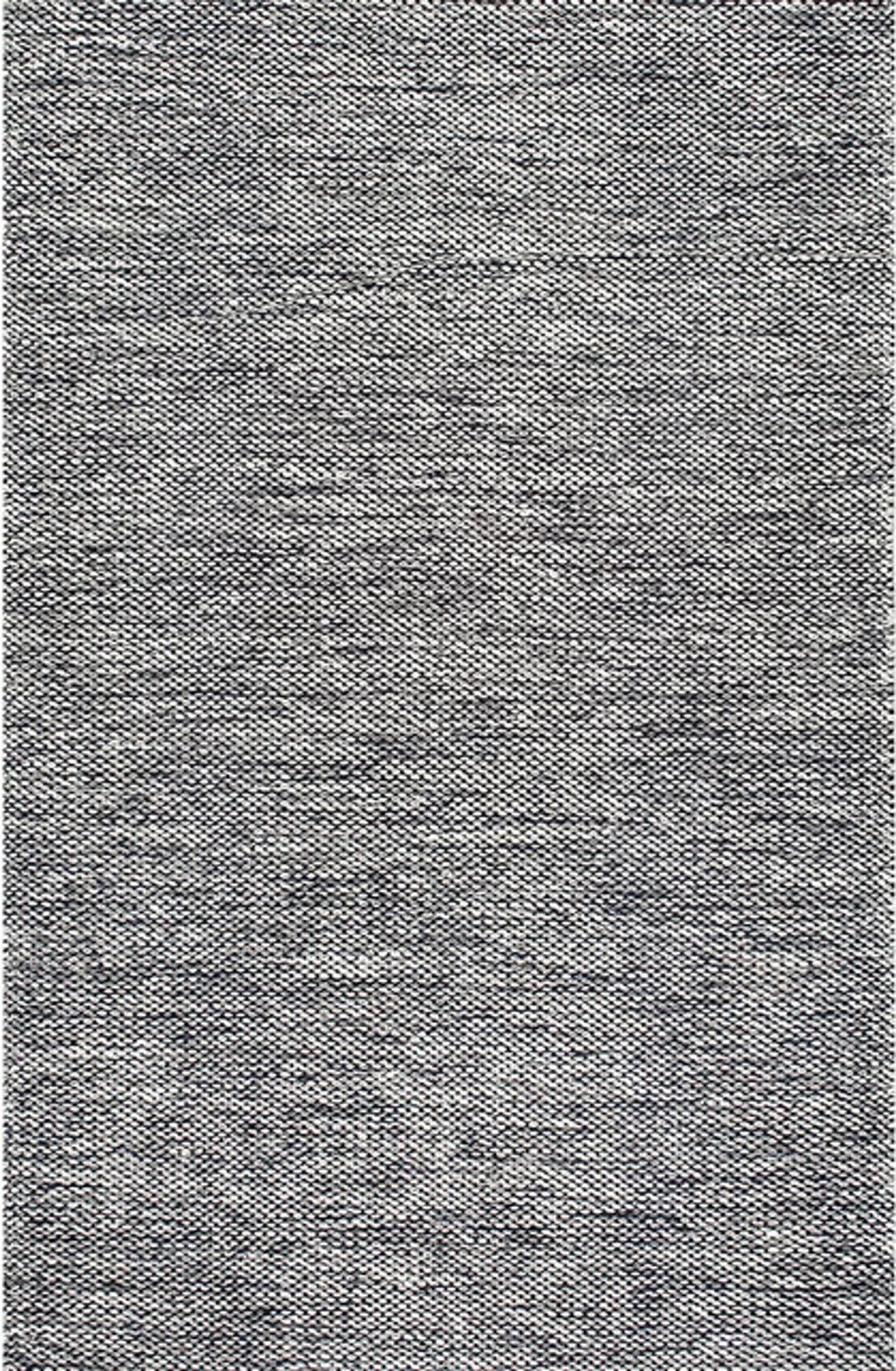 Hand-Woven Grey Cotton Area Rug - 7'6" x 9'6"