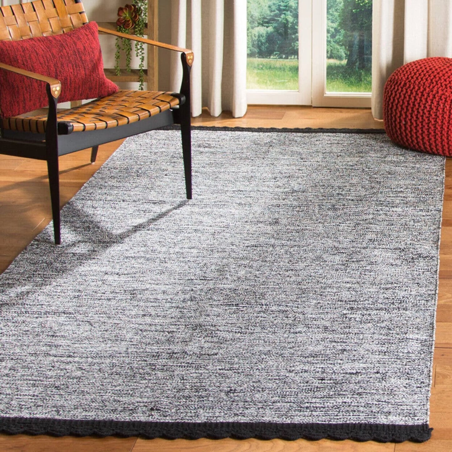 Handmade Flatweave Cotton Area Rug - 8' x 10'