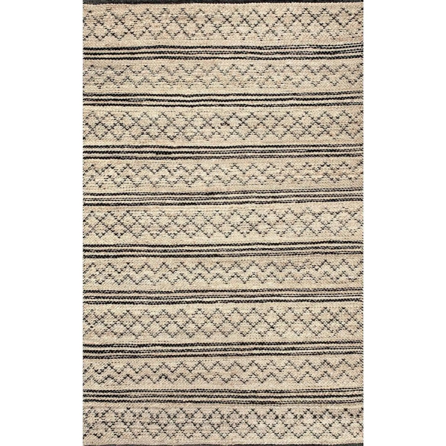 Cotton & Jute Hand-Loomed Area Rug - 4' x 6'