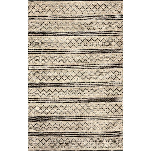 Hand Loomed Cotton and Jute Area Rug - 4' x 6'