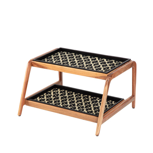 Double-tier Natural Boot Tray Stand - Madagascar