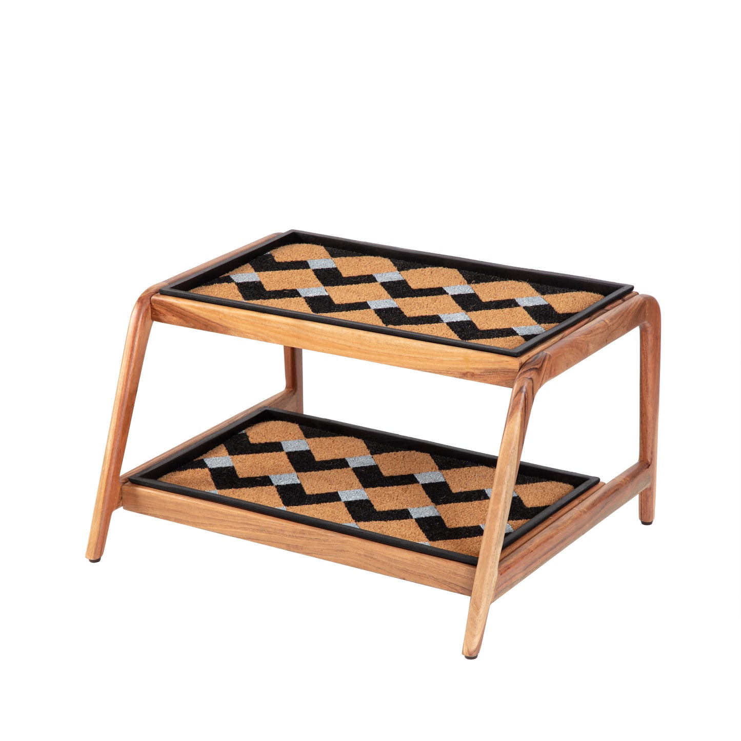 Double-tier Natural Boot Tray Stand - Mt. Tam