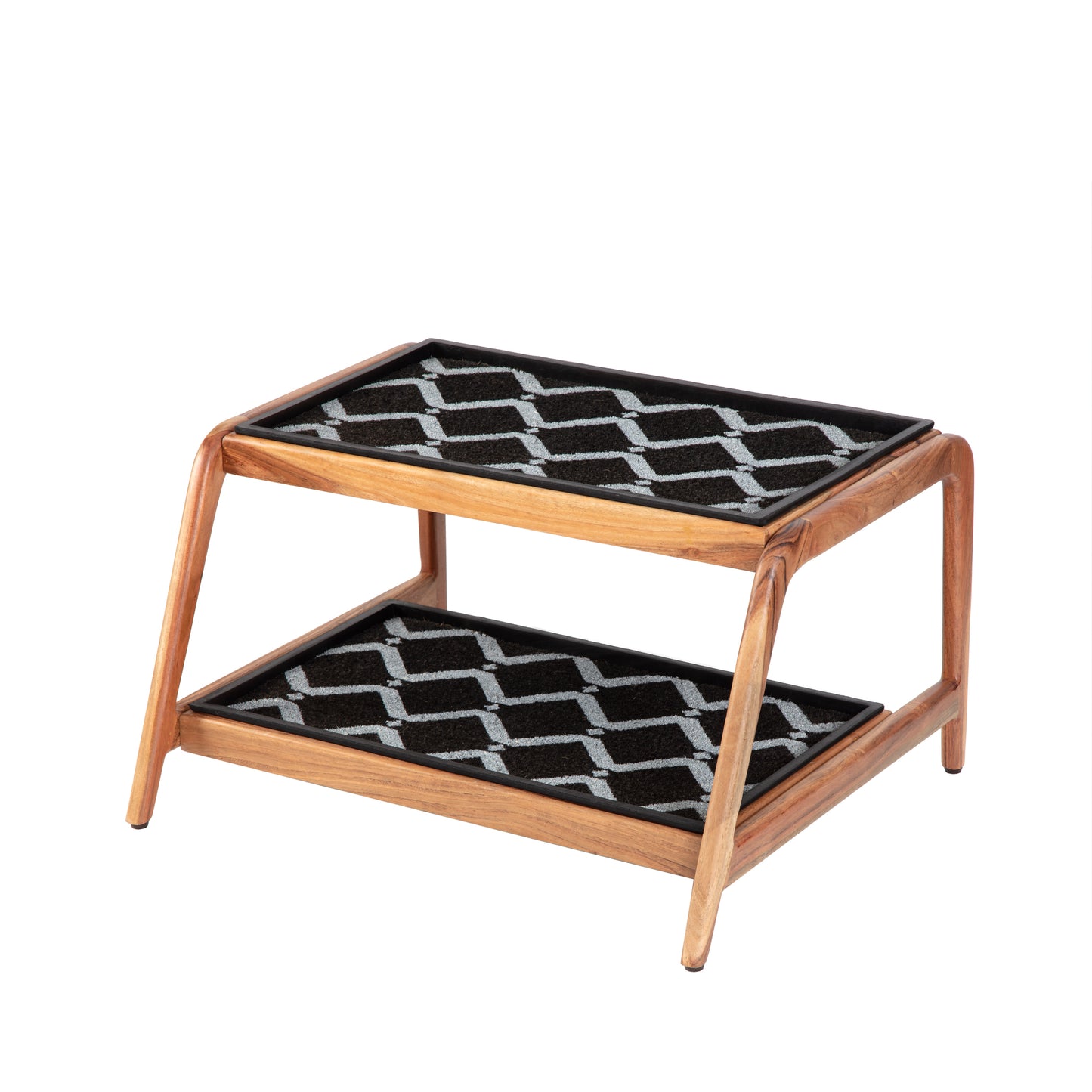 Double-tier Natural Boot Tray Stand - San Tropez