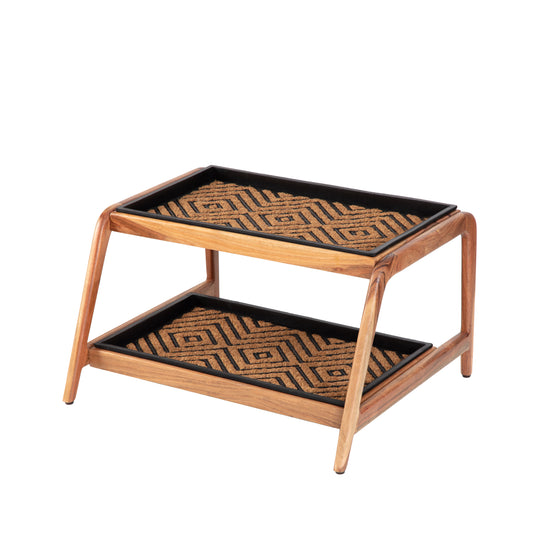 Double-tier Natural Boot Tray Stand - Galapagos