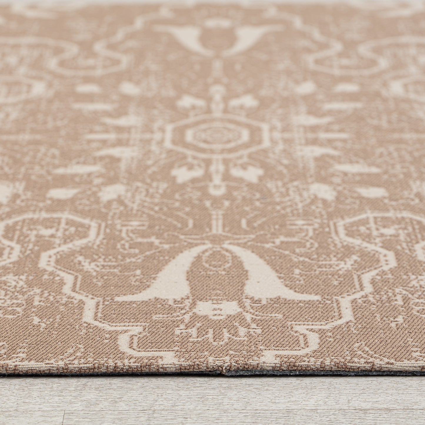 Brown and Ivory Rug'd Chair Mat