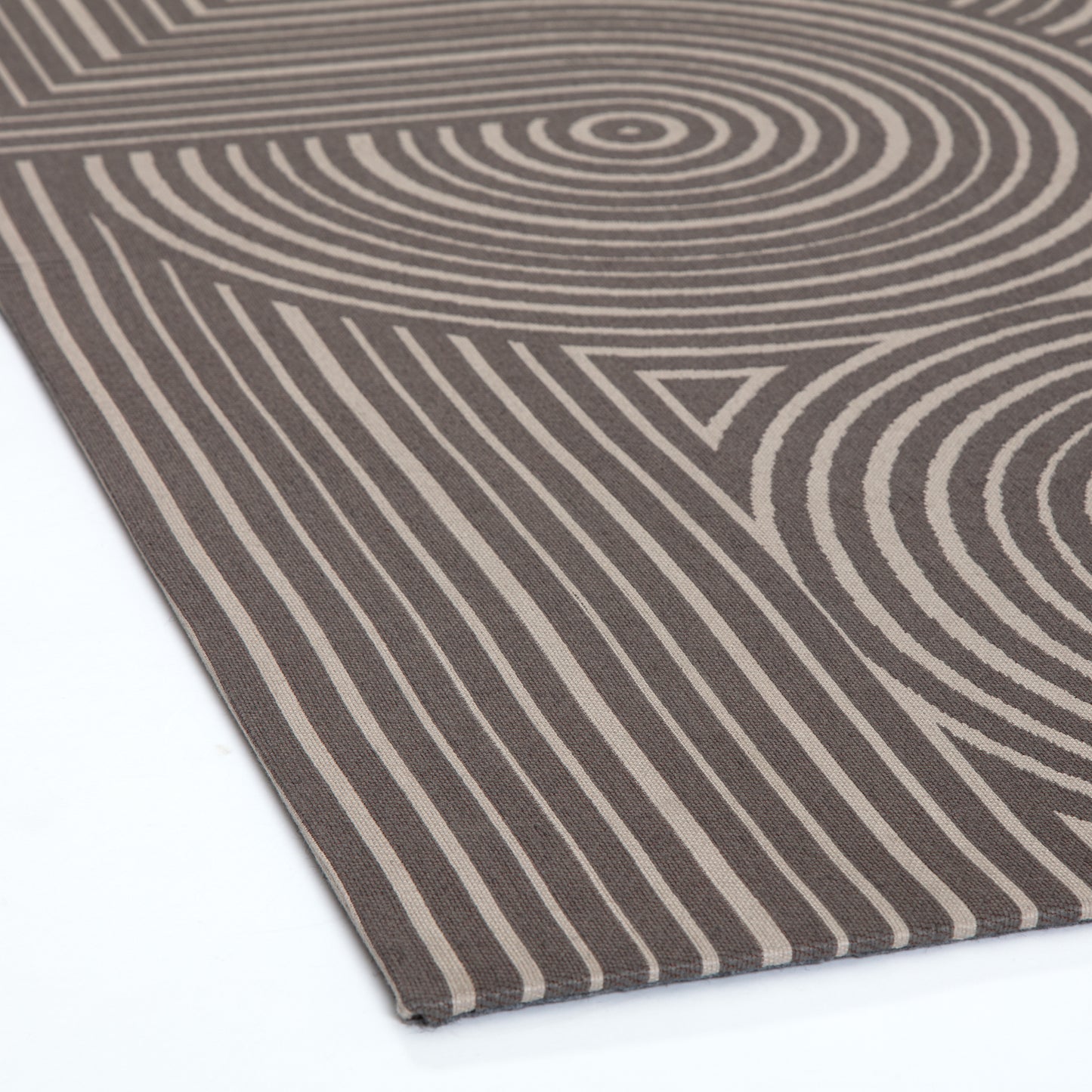 Beige and Tan Rug'd Chair Mat