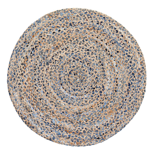 Kerala Denim & Jute Round Rug