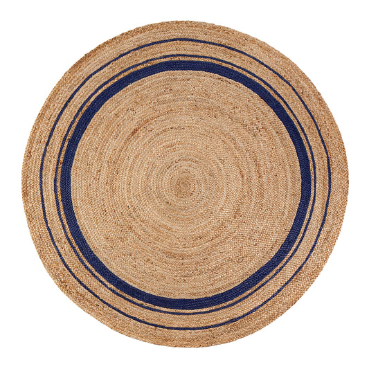 Kerala Azure Round Jute Rug