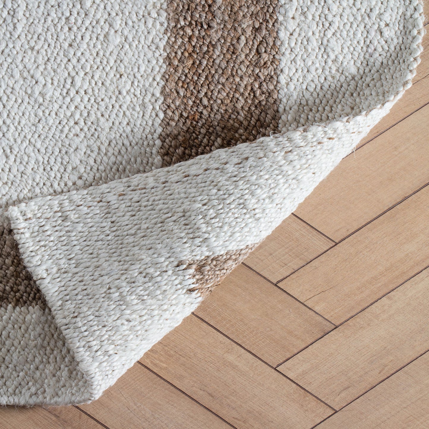 Whippoorwill Ivory & Tan Jute Area Rug