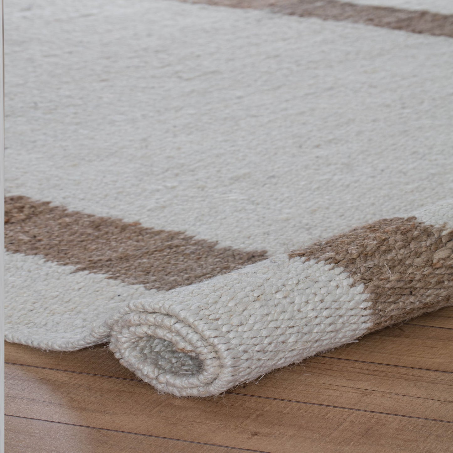 Whippoorwill Ivory & Tan Jute Area Rug