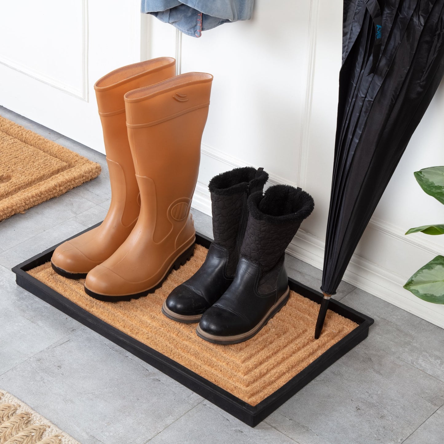 Rubber Boot Tray - Rectangle Ripple (018)