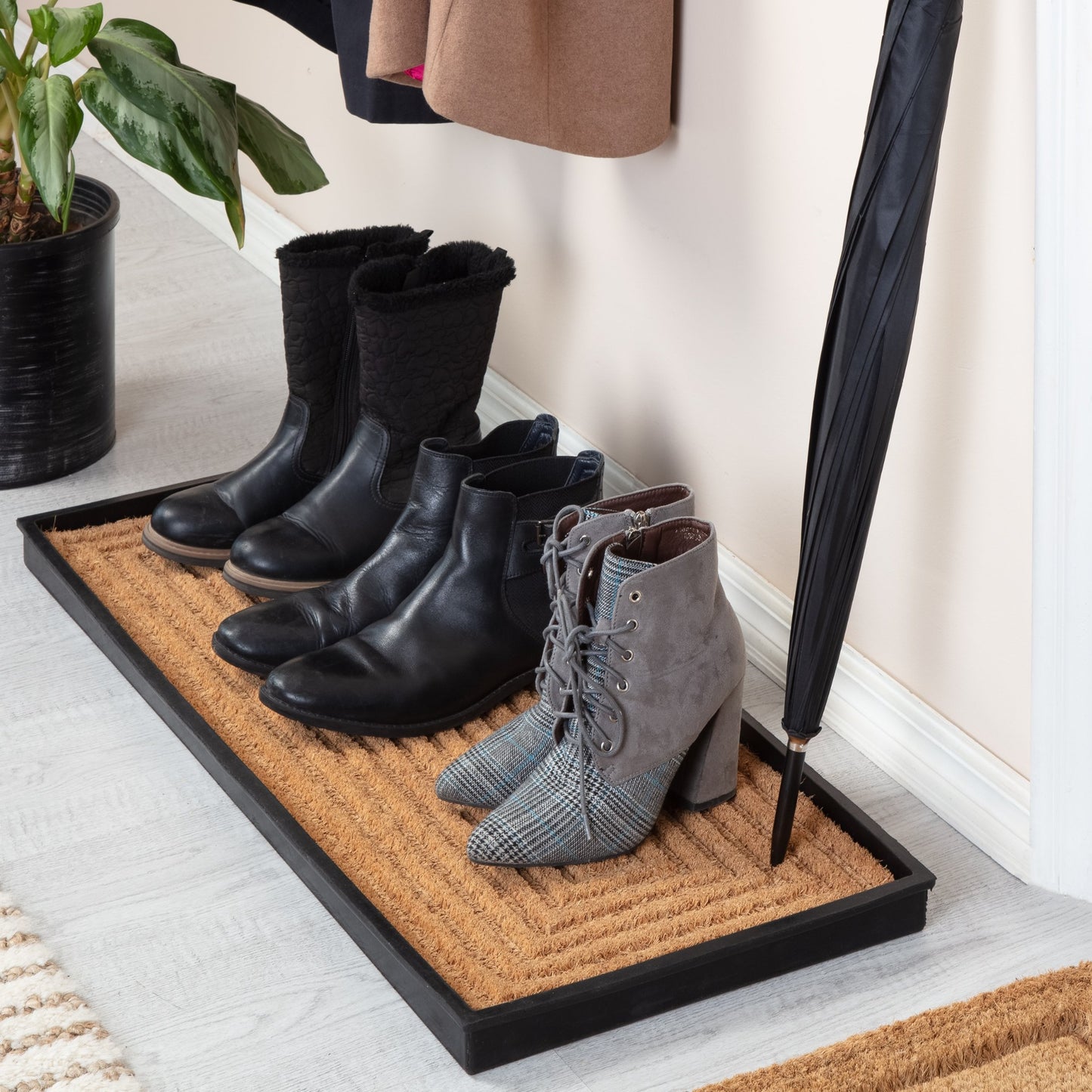 Rubber Boot Tray - Rectangle Ripple (018)