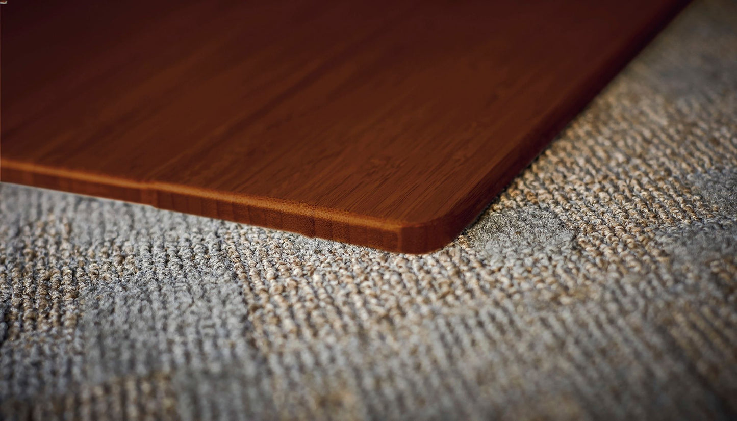 Walnut Standard Bamboo Chair Mat No Lip