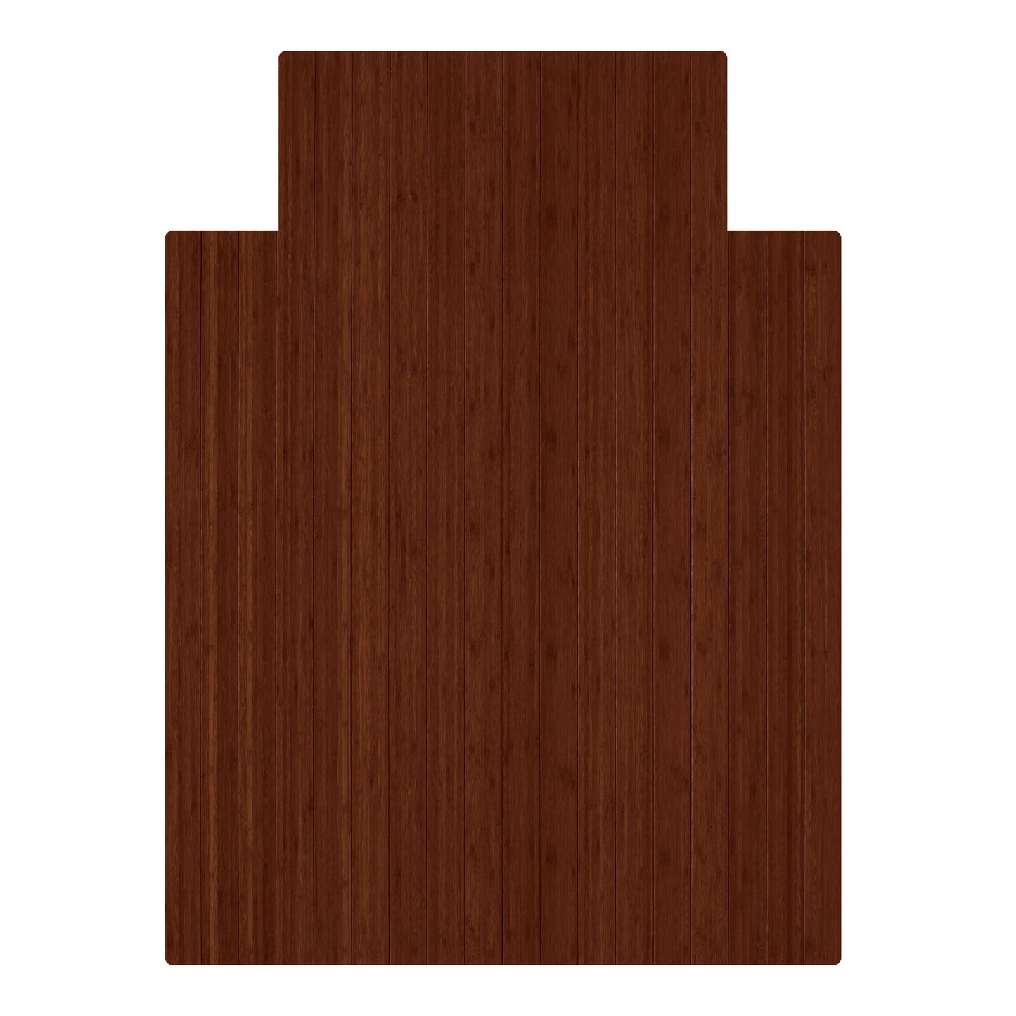 Walnut Standard Bamboo Chair Mat with Lip