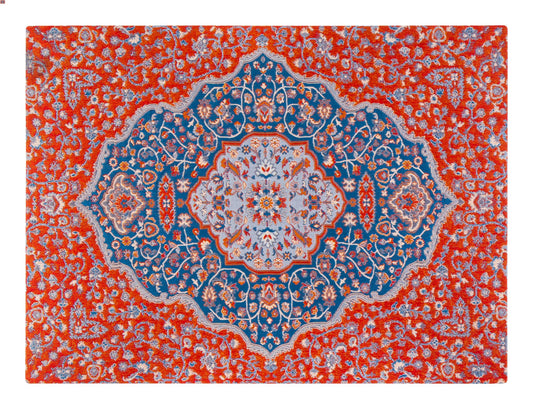 Meknes Red & Blue Rug'd Chair Mat