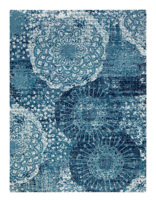 Maldives Blue & Ivory 1/2" Rug'd Chair Mat