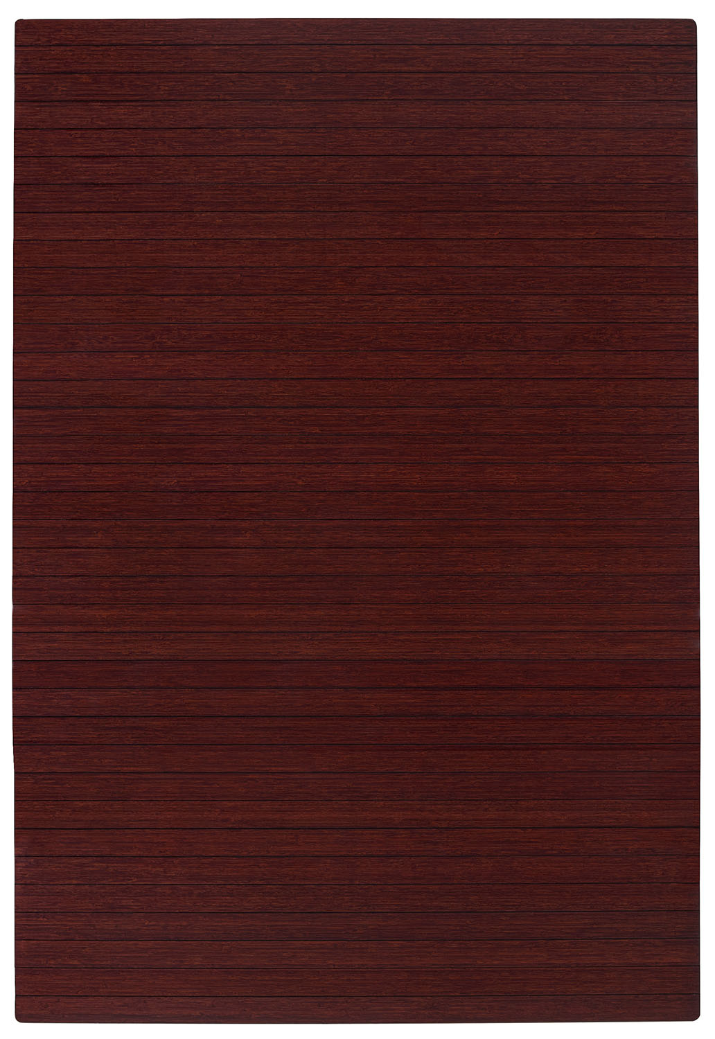 72" x 48" Dark Cherry Bamboo Chair Mat, No Lip