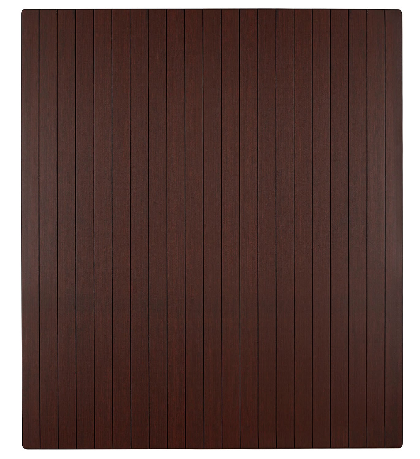 42" x 48" Dark Cherry Bamboo Chair Mat, No Lip