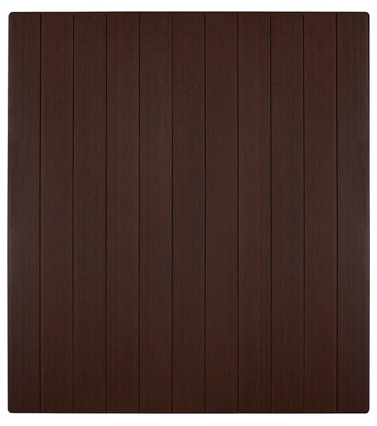 43" x 48" Dark Cherry Deluxe Bamboo Roll-Up Chair Mat